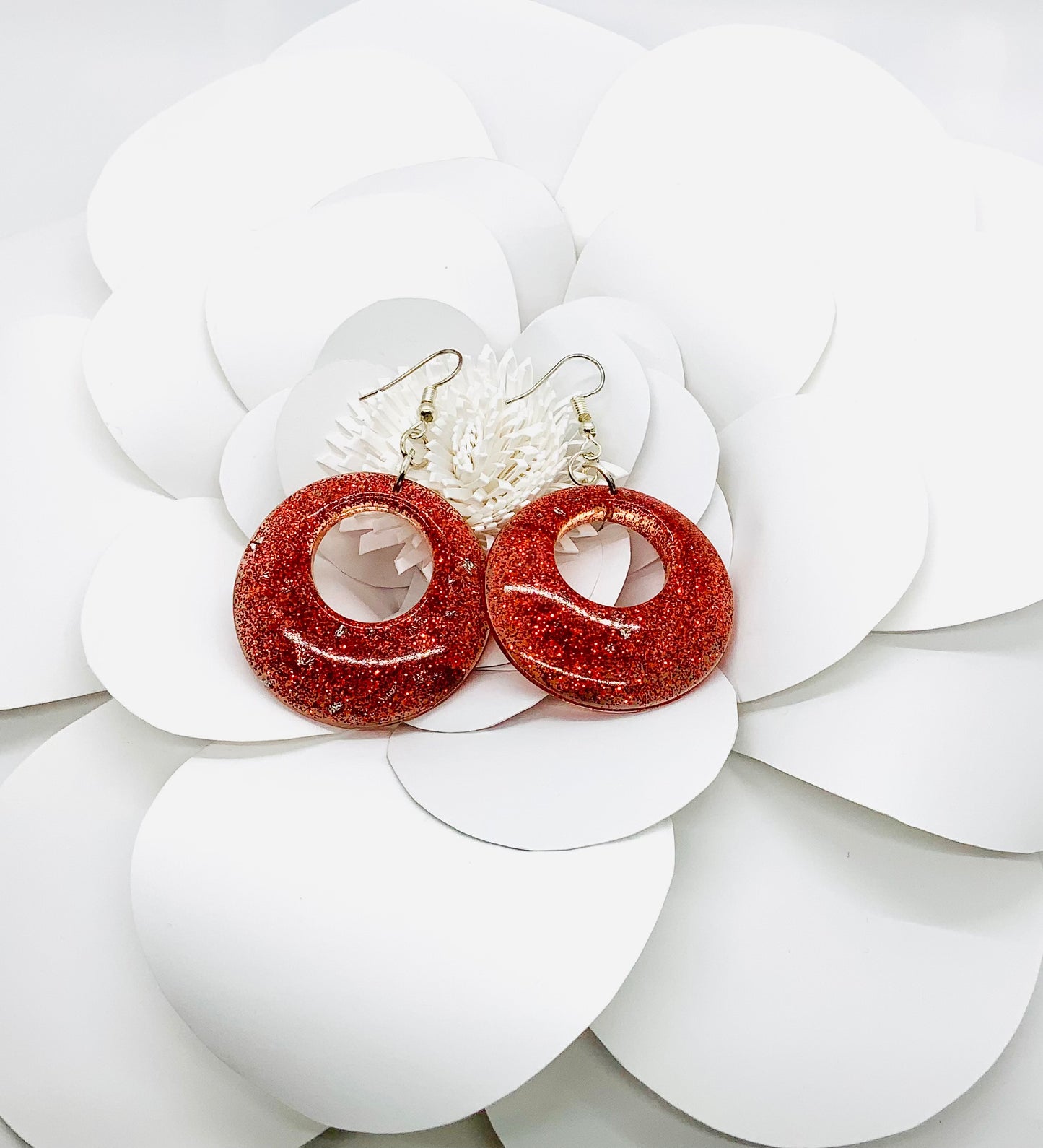 Round Magenta Earrings - BeautiesbyHand