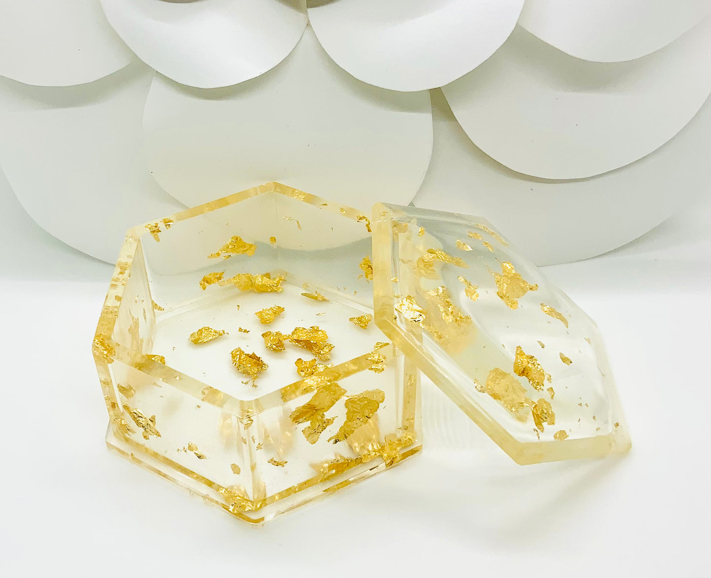 Hexagon Goldleaf Jewelry Holder