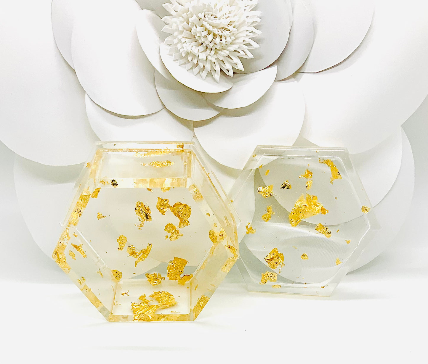 Hexagon Goldleaf Jewelry Holder