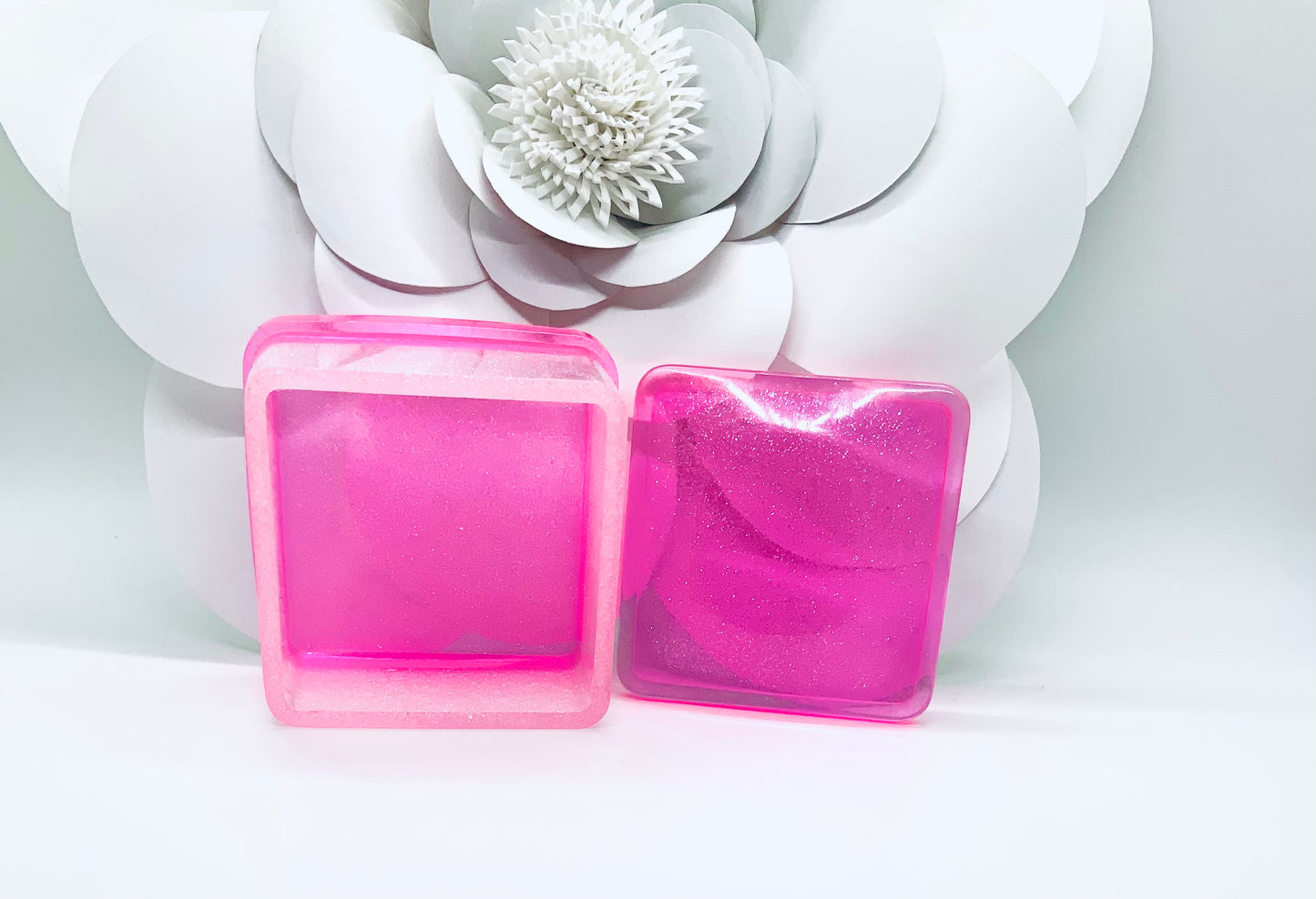 Square Pink Jewelry Holder