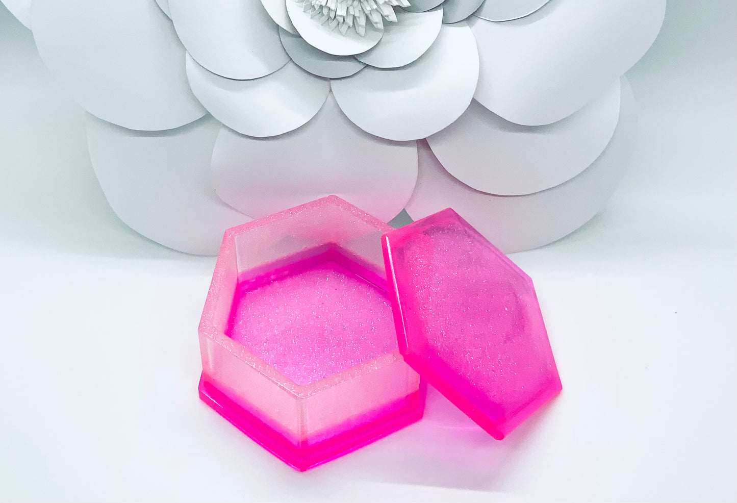 Hexagon Pink Jewelry Holder
