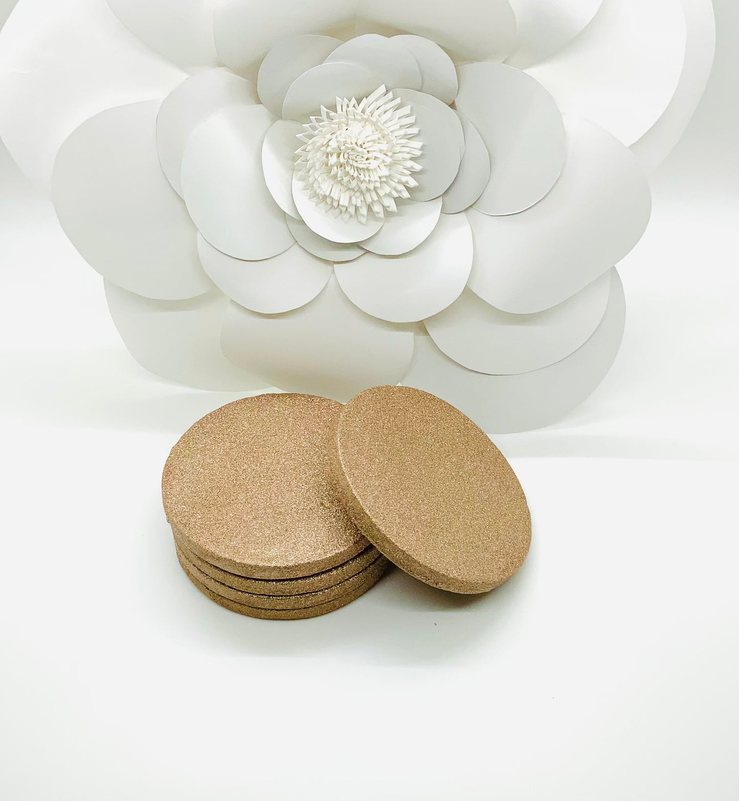 Concrete Rose Gold Sparkled Coasters