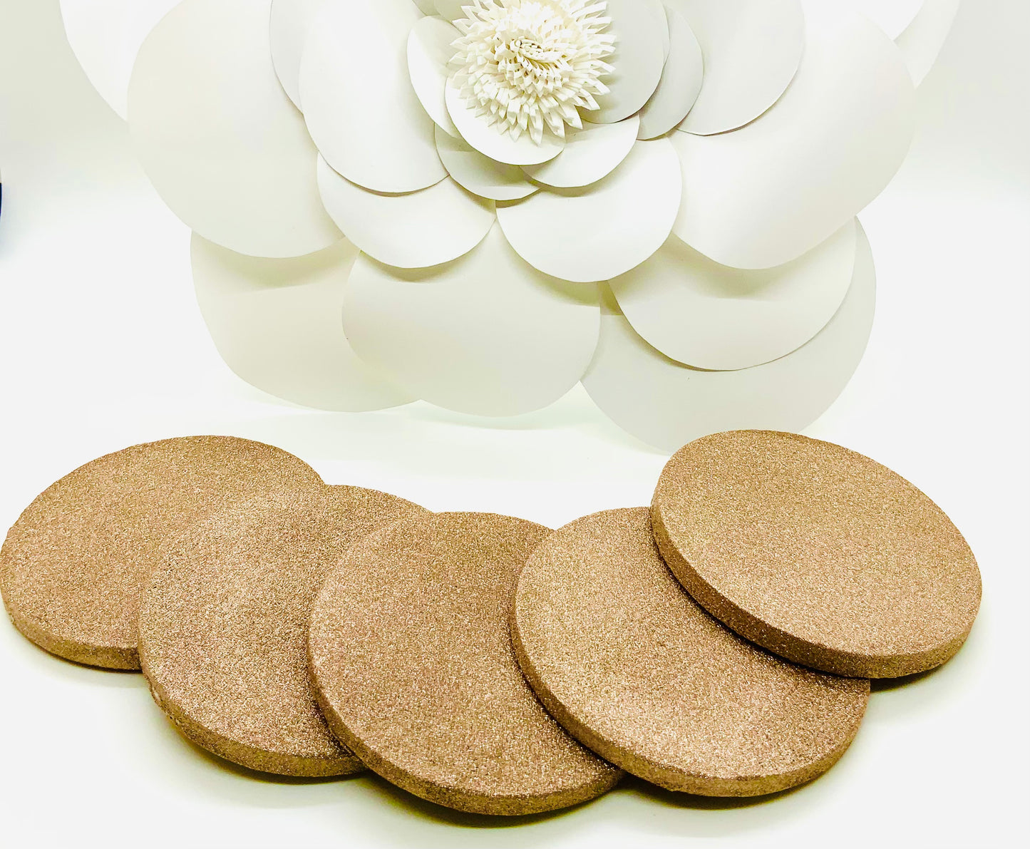 Concrete Rose Gold Sparkled Coasters