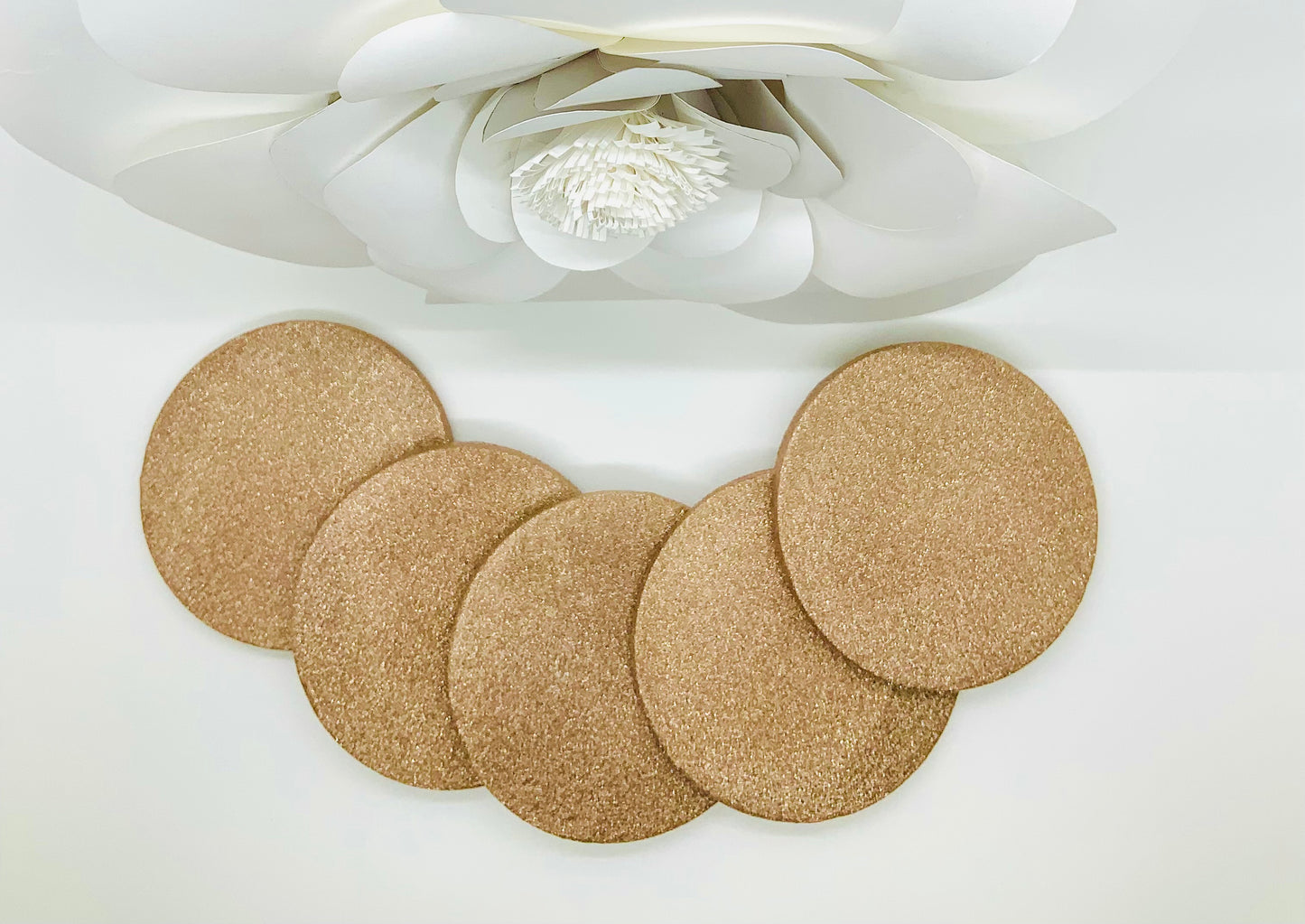 Concrete Rose Gold Sparkled Coasters
