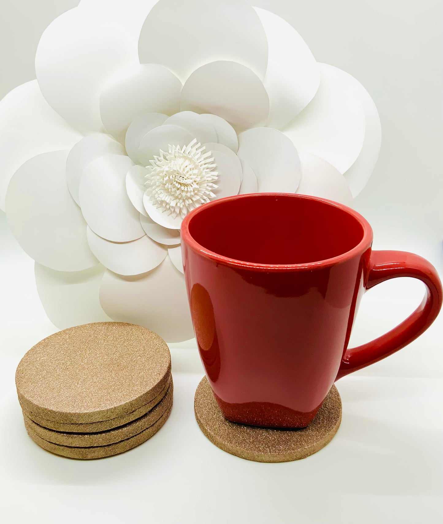 Concrete Rose Gold Sparkled Coasters