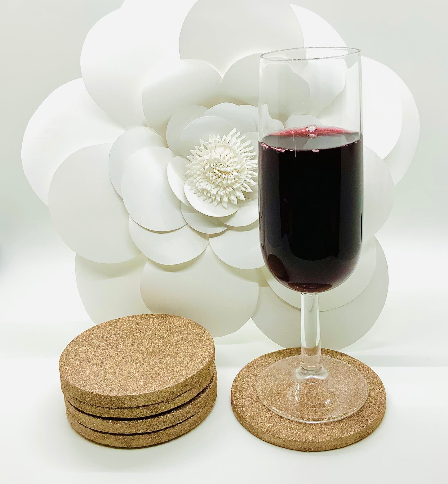 Concrete Rose Gold Sparkled Coasters
