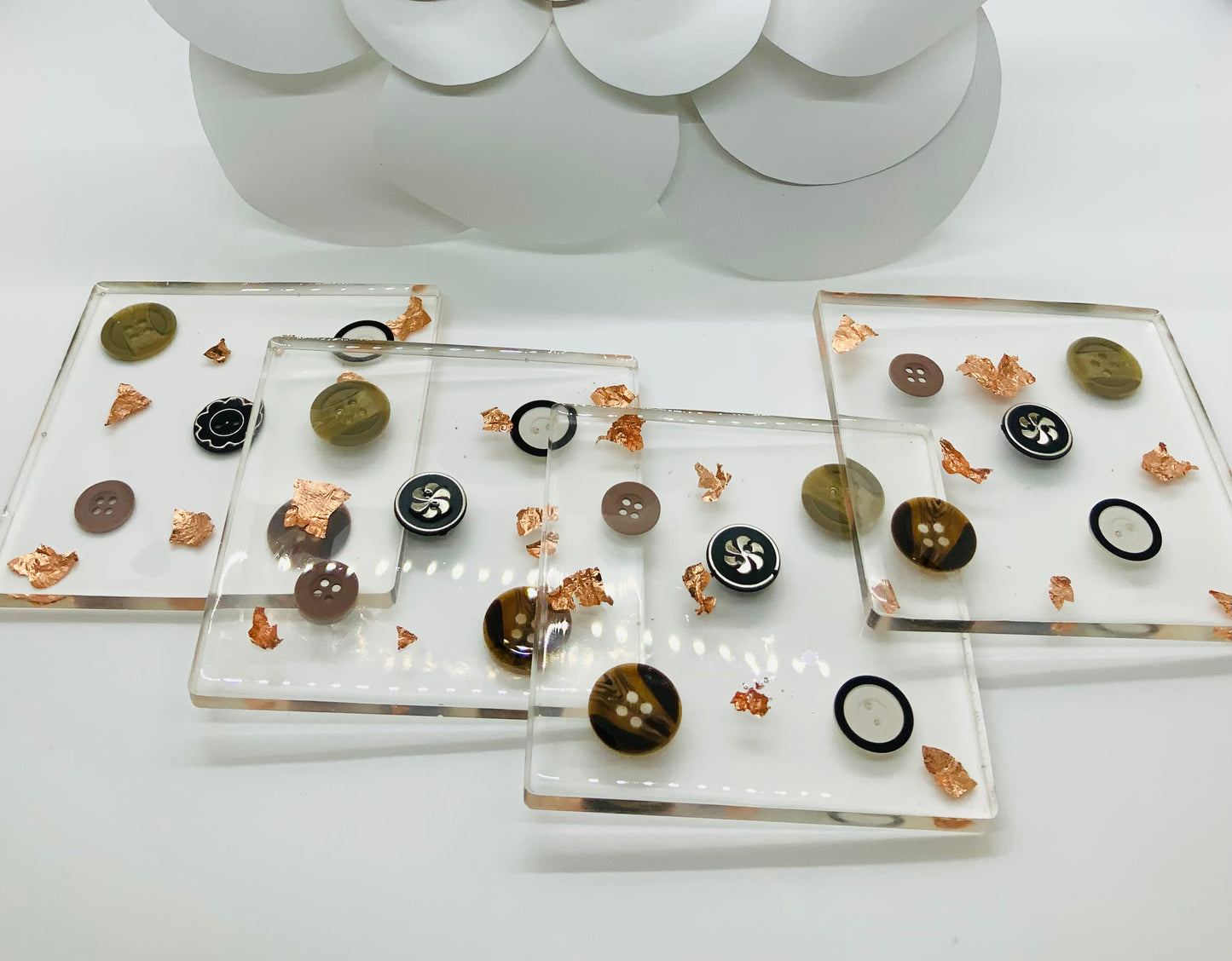 Button Resin Coasters
