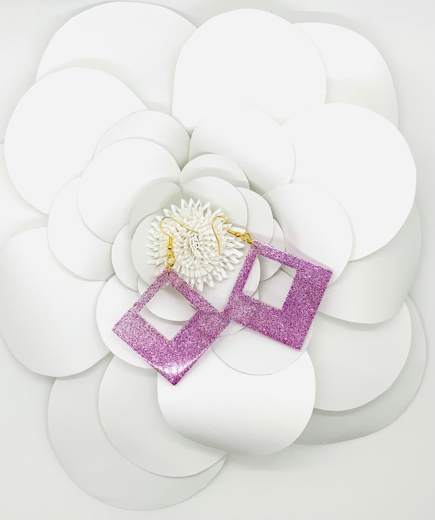 Purple Squared Earrings