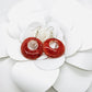 Round Magenta Earrings - BeautiesbyHand