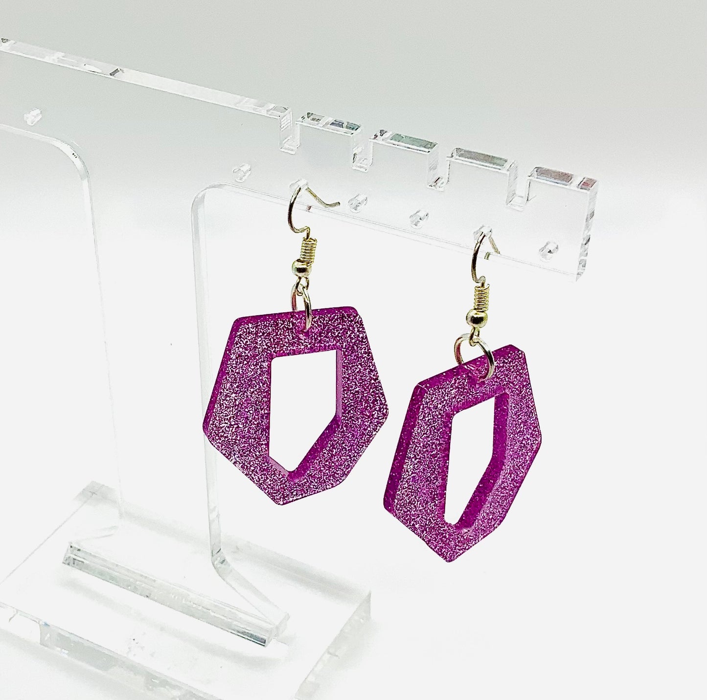Sparkly Purple Earrings